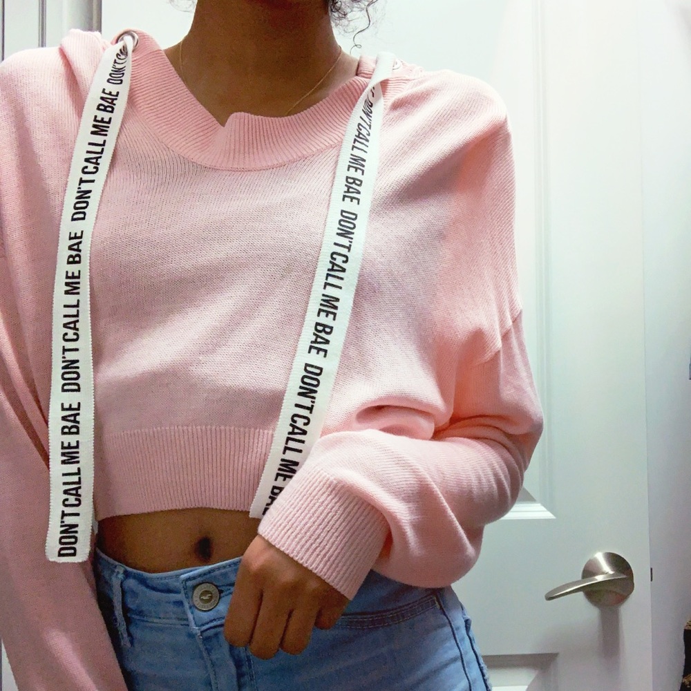 H&M XS CROPPED HOODIE
